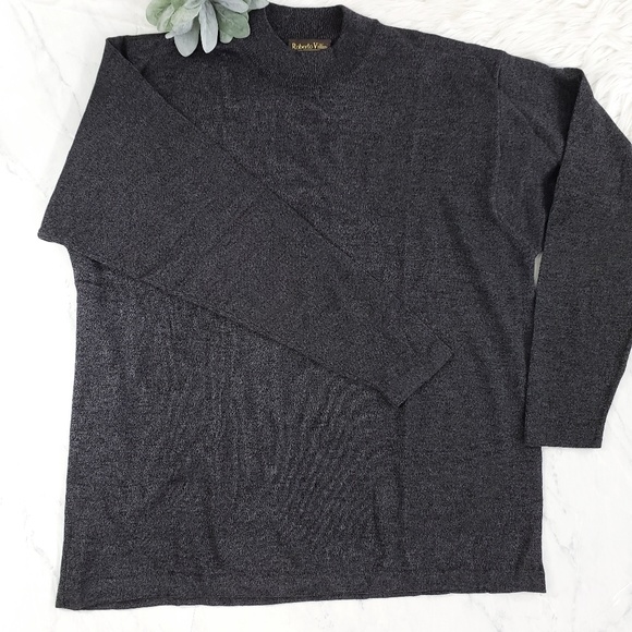 wool mock neck sweater mens
